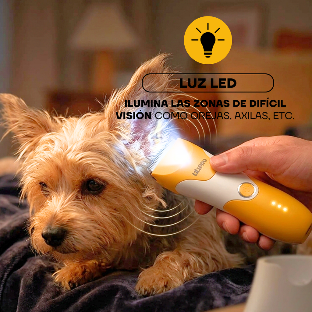 Cortapelos Inalámbrico para Gatos y Perros con LED | LILIPROPET PT303