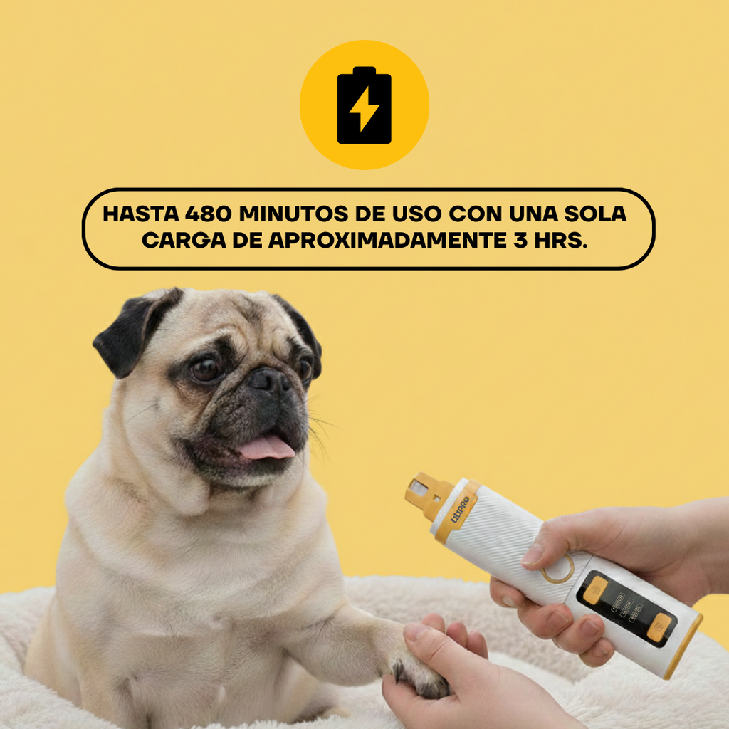 Lima de Uñas Profesional Eléctrica para Perros y Gatos con Pantalla LED | LILIPROPET PG102