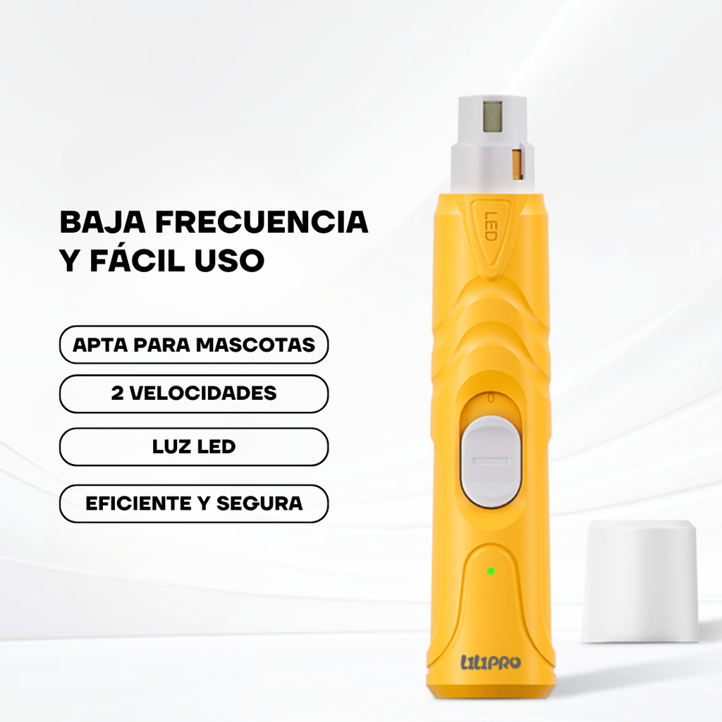 Lima de Uñas Eléctricas para Perros y Gatos con Luz LED | LILIPROPET PG100