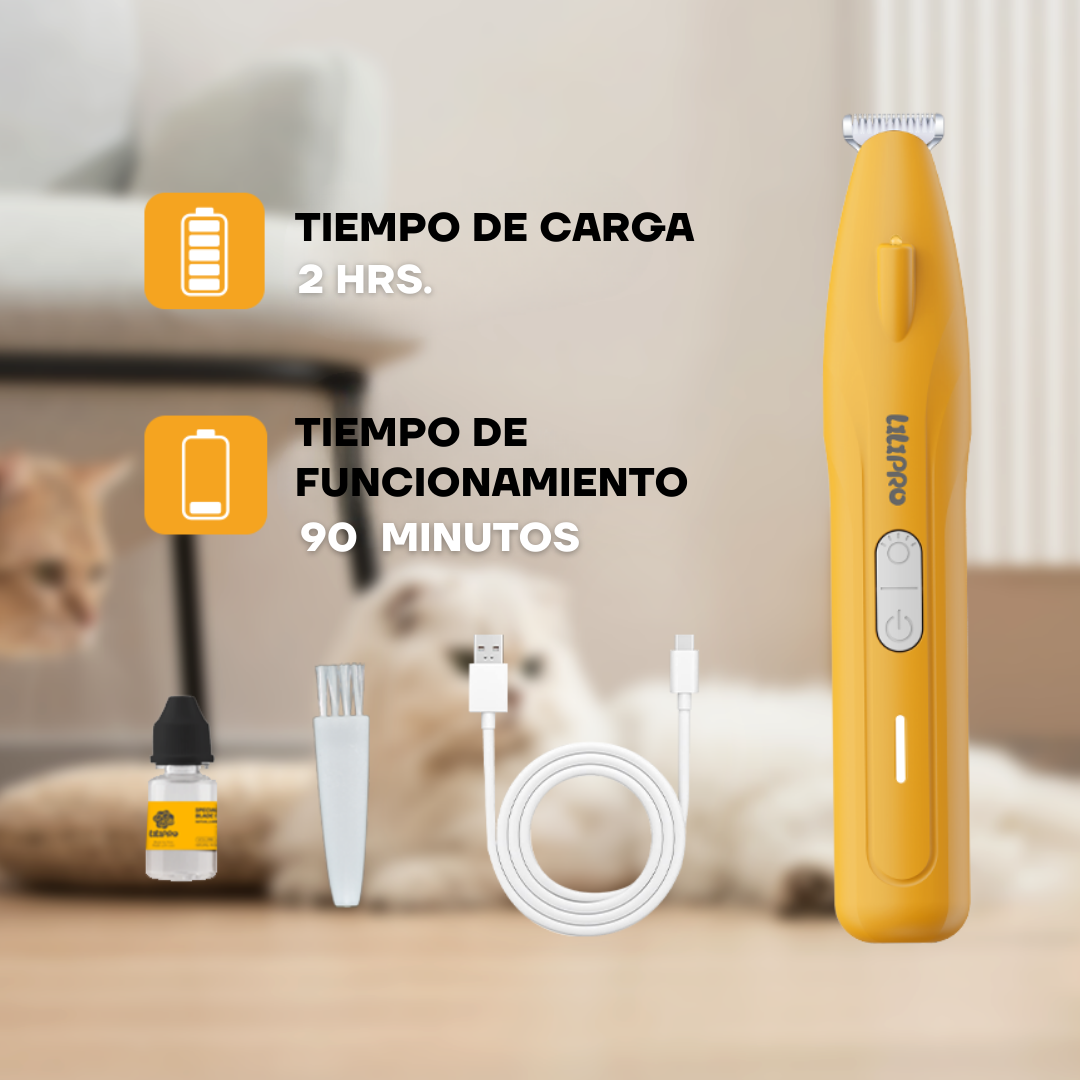 Recortadora de Pelo para Patas con LED y 2 Velocidades para Perros y Gatos | LILIPROPET PT209L