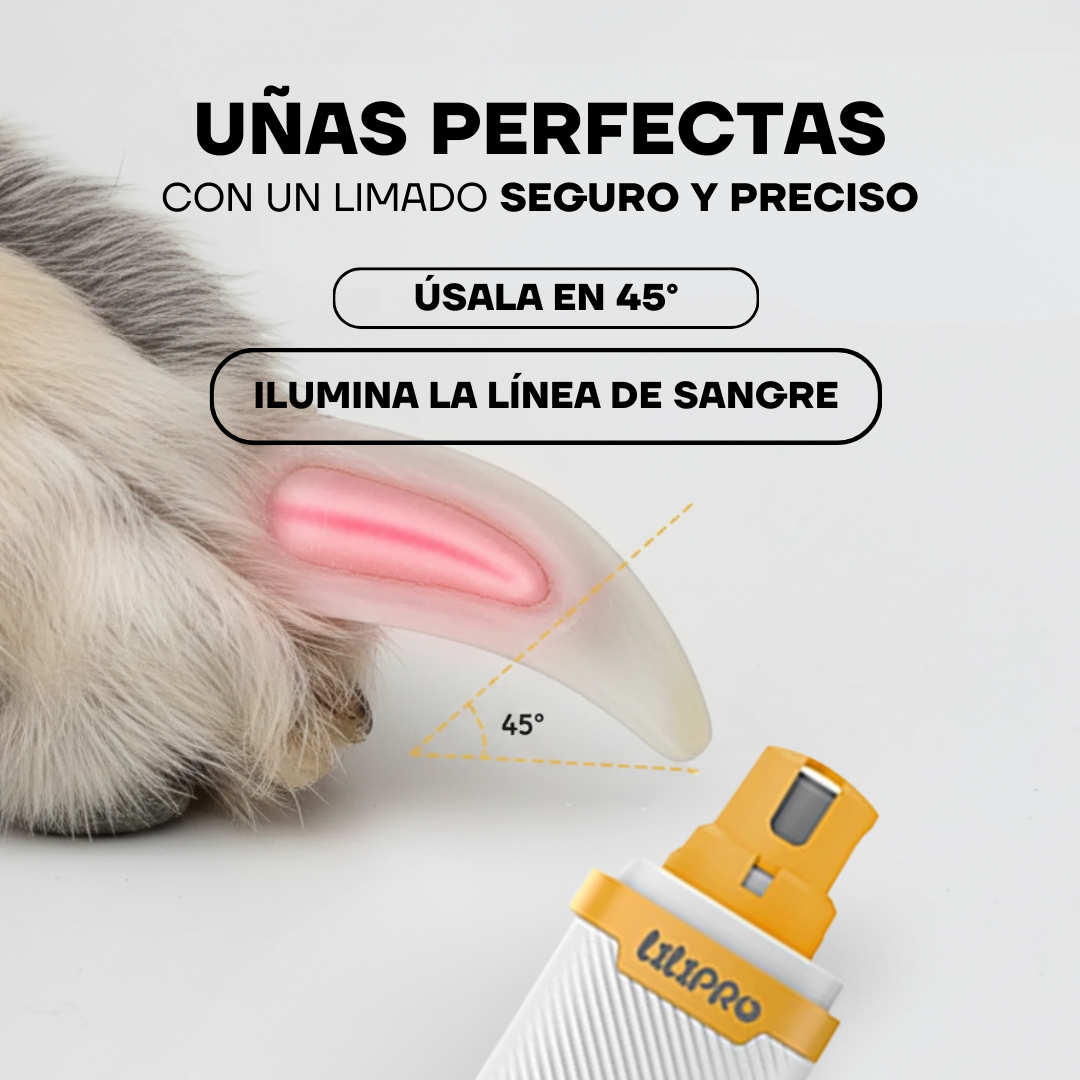 Lima de Uñas Profesional Eléctrica para Perros y Gatos con Pantalla LED | LILIPROPET PG102