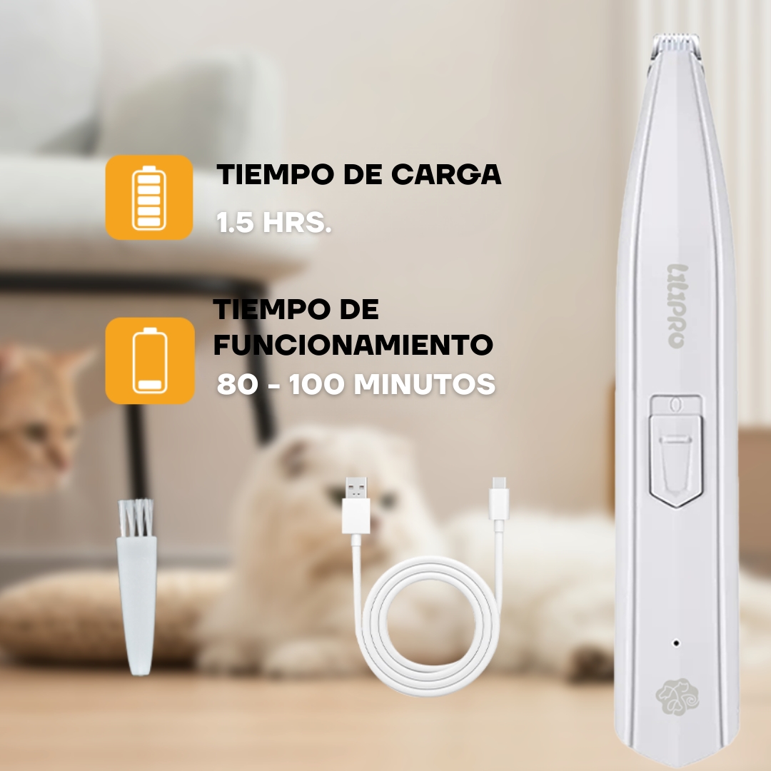 Recortadora de Pelo para Patas Inalámbrica y Silenciosa para Perros y Gatos | LILIPROPET PT203