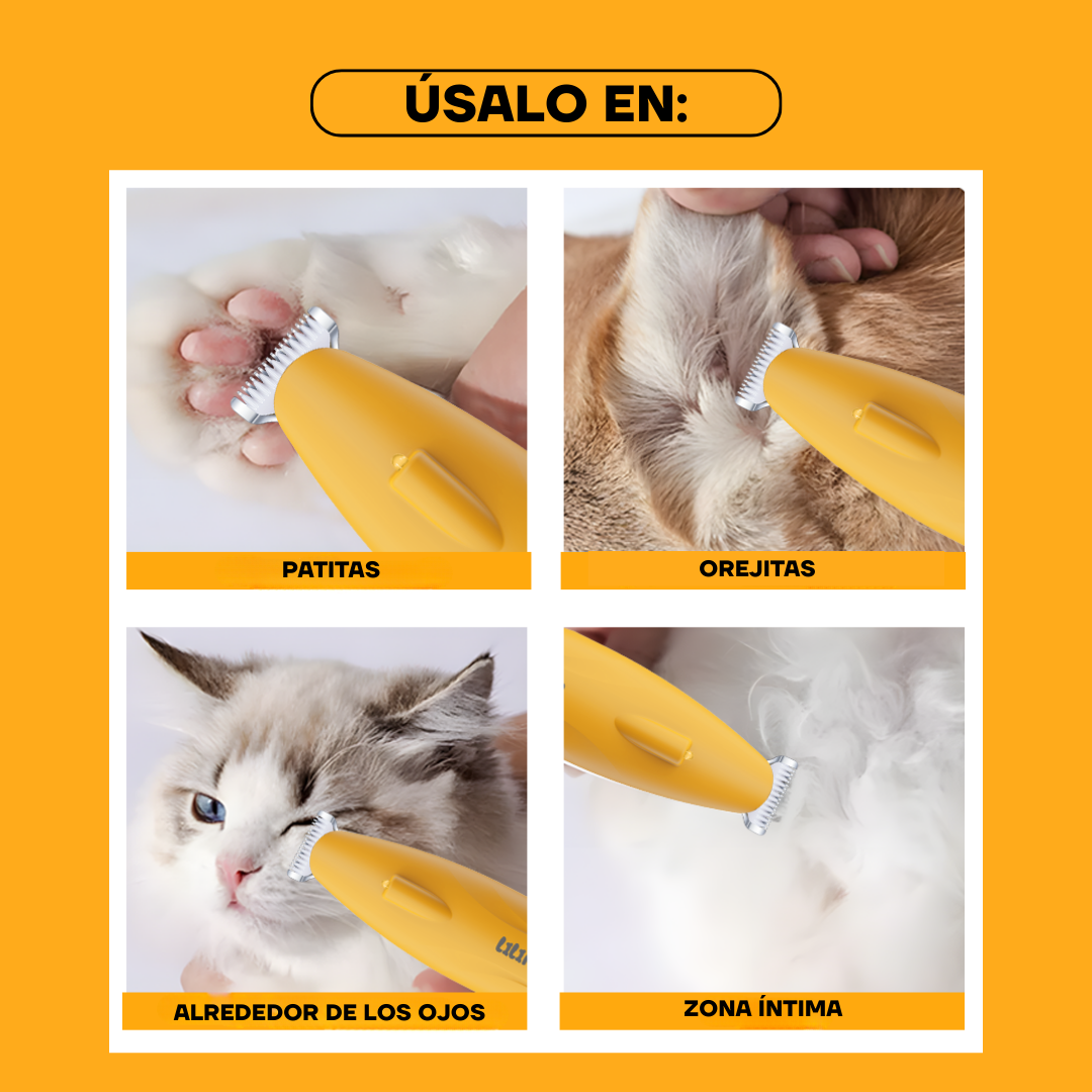 Recortadora de Pelo para Patas con LED y 2 Velocidades para Perros y Gatos | LILIPROPET PT209L