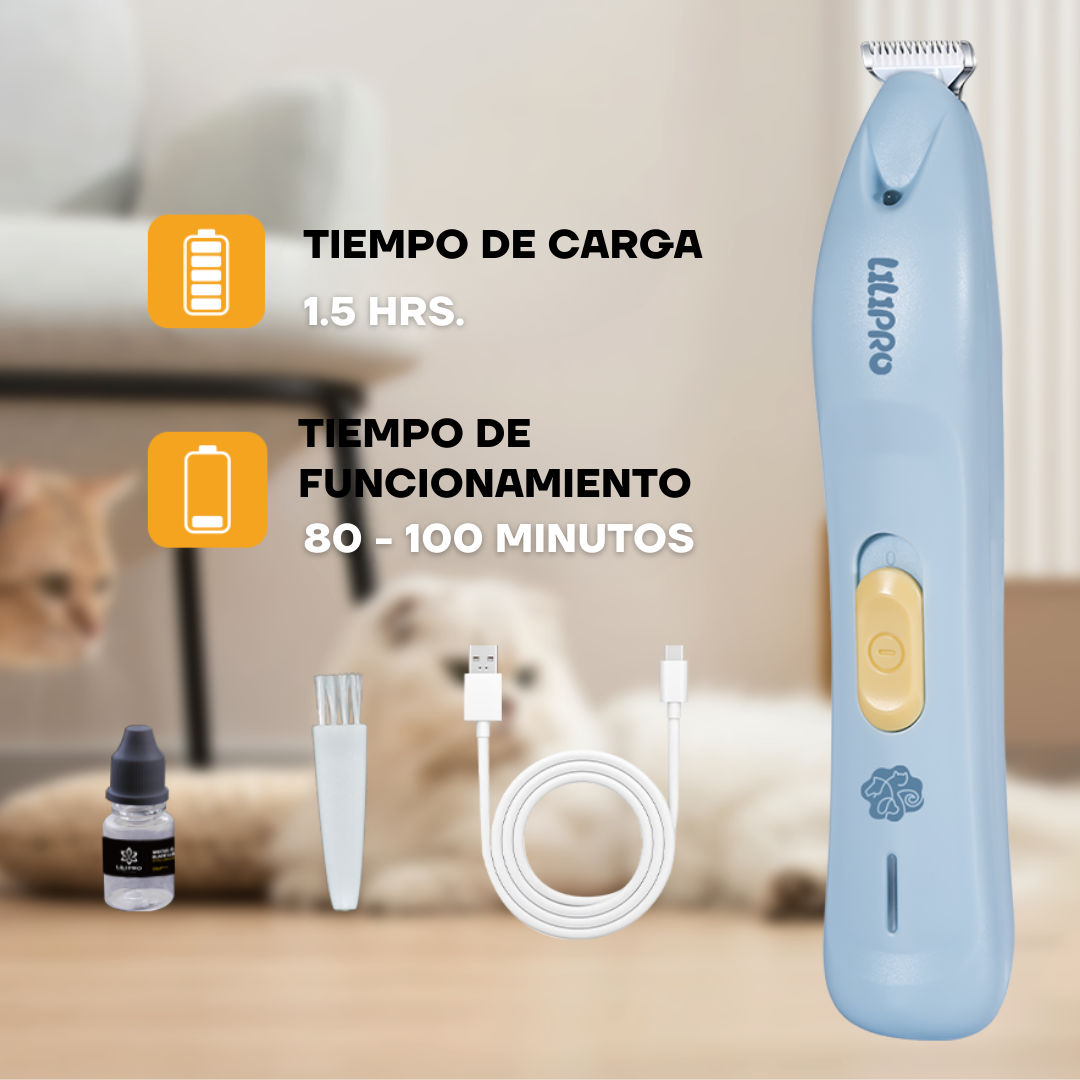 Recortadora de Pelo para Patas con Luz LED para Perros y Gatos | LILIPROPET PT206L