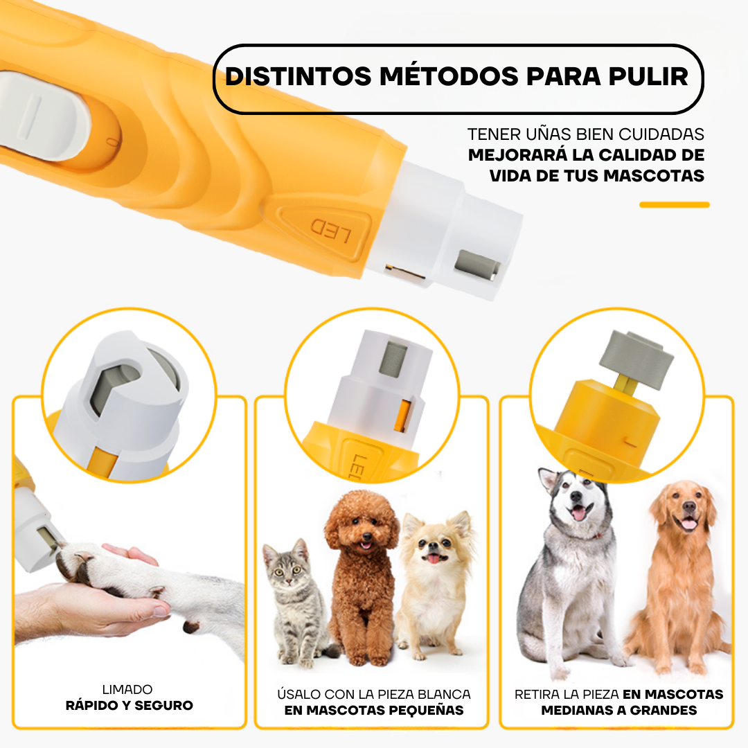Lima de Uñas Eléctricas para Perros y Gatos con Luz LED | LILIPROPET PG100
