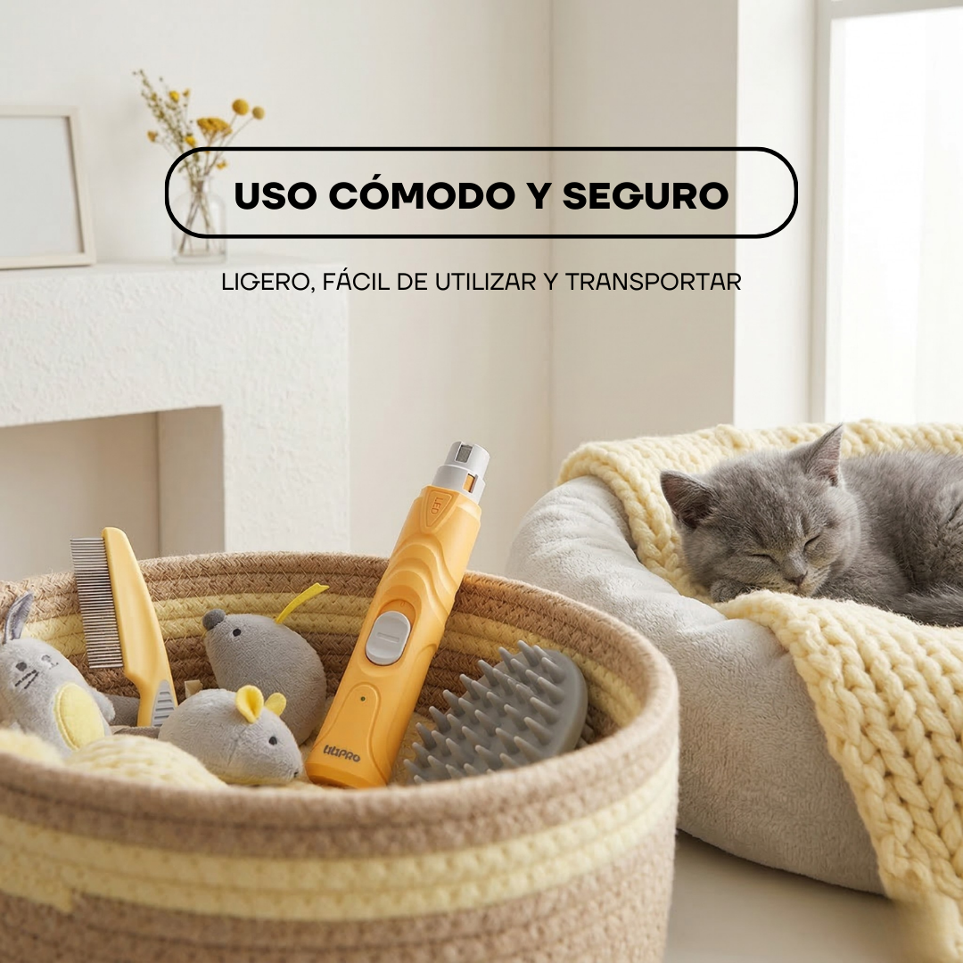 Lima de Uñas Eléctricas para Perros y Gatos con Luz LED | LILIPROPET PG100