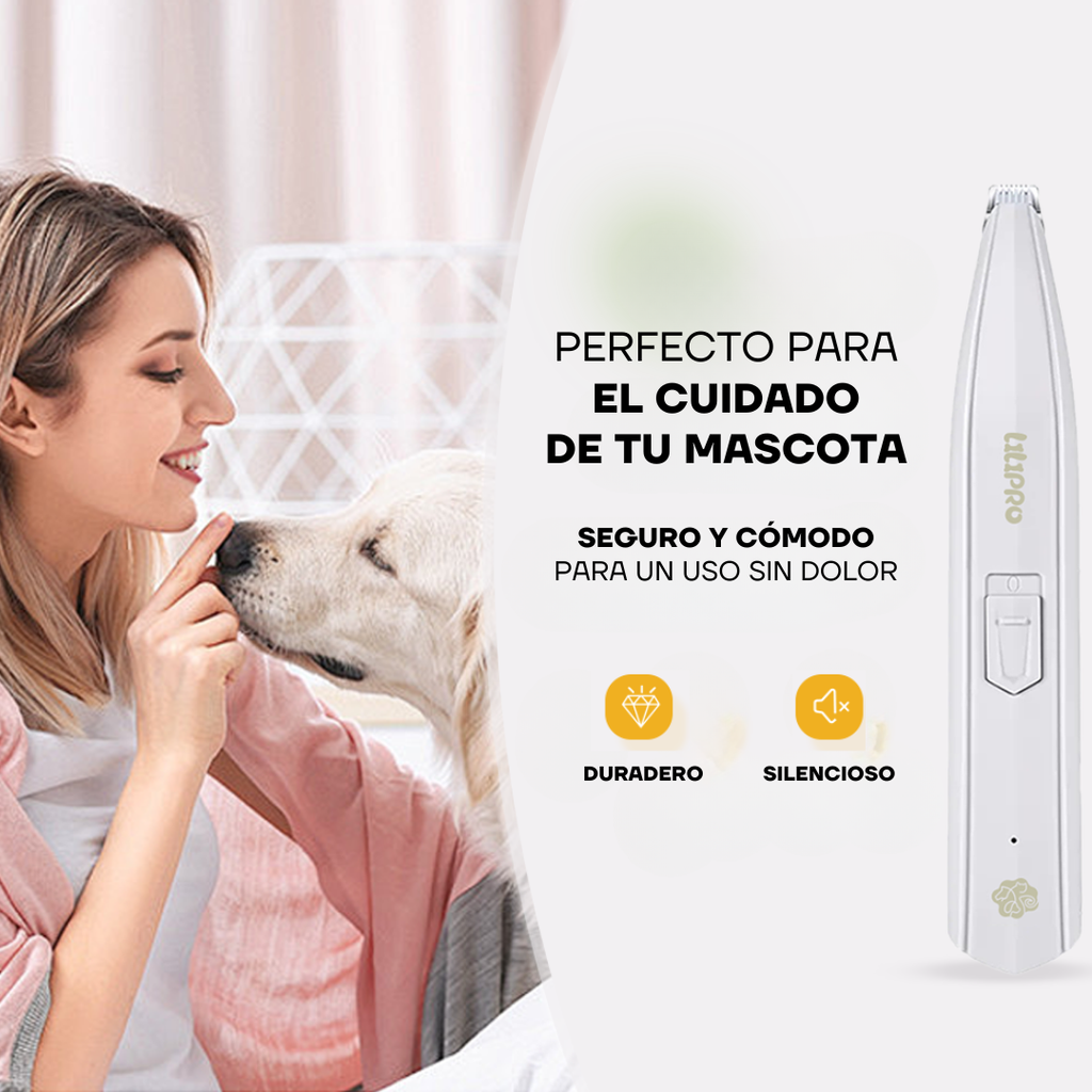 Recortadora de Pelo para Patas Inalámbrica y Silenciosa para Perros y Gatos | LILIPROPET PT203