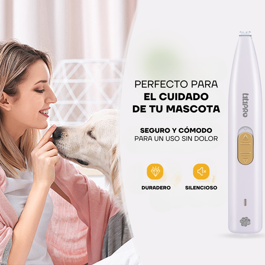 Recortadora de Pelo para Patas Inalámbrica para Perros y Gatos | LILIPROPET PT202
