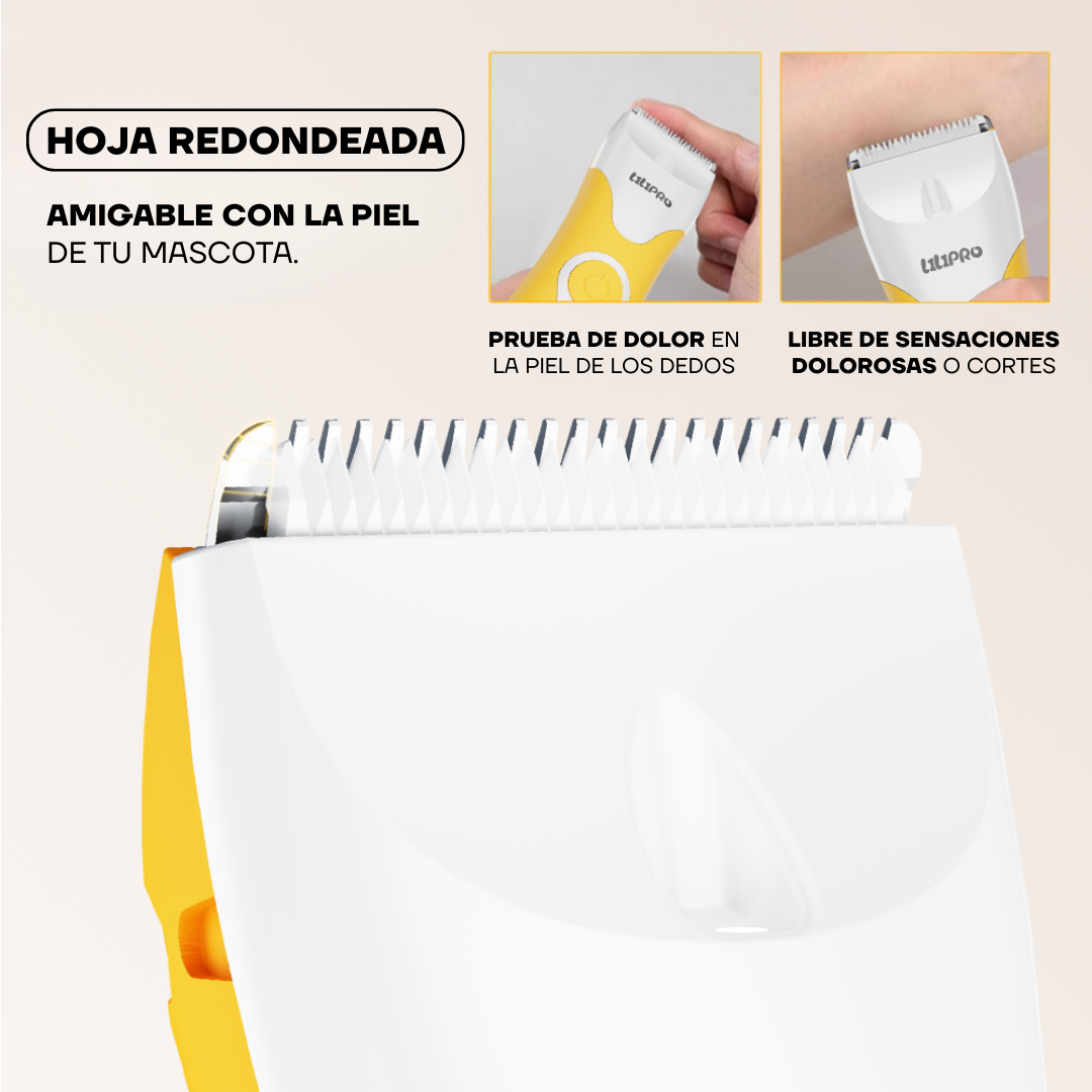 Cortapelos Inalámbrico para Mascotas con LED y Cuchilla Cerámica | LILIPROPET PT302