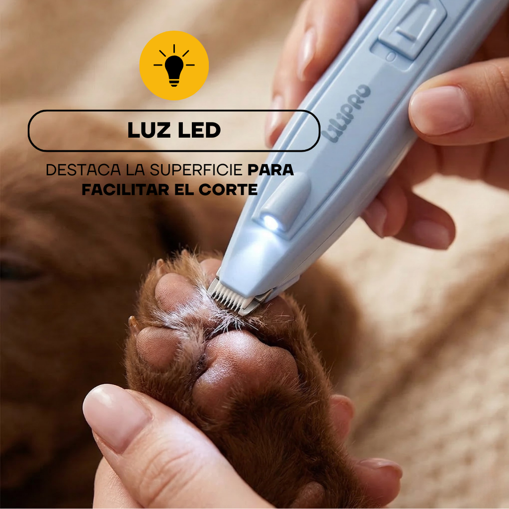 Recortadora de Pelo para Patas con Luz LED para Perros y Gatos | LILIPROPET PT203L