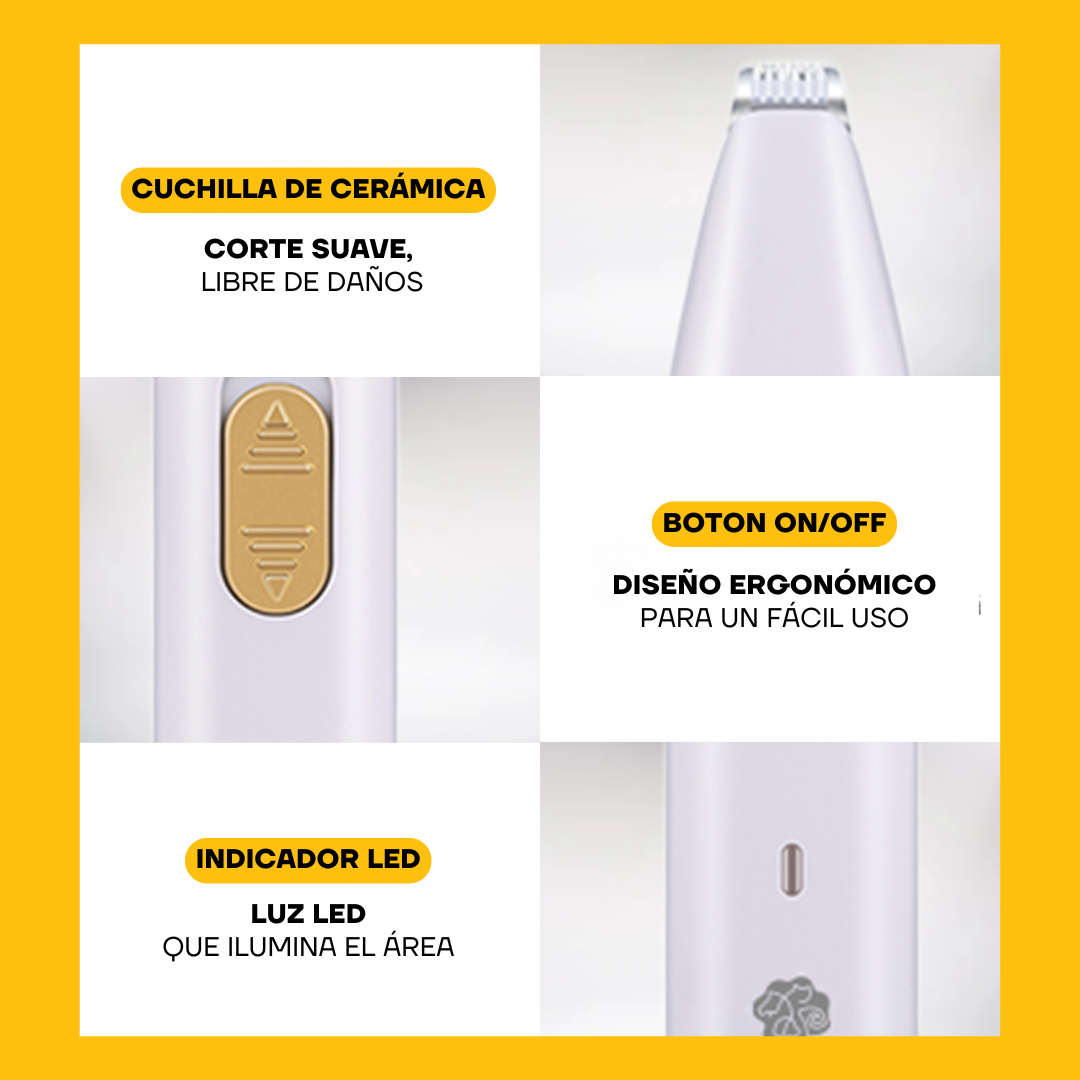 Recortadora de Pelo para Patas Inalámbrica para Perros y Gatos | LILIPROPET PT202