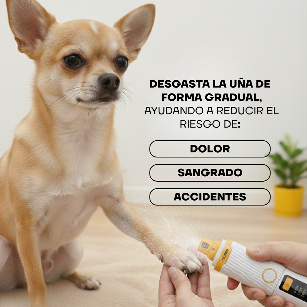 Lima de Uñas Profesional Eléctrica para Perros y Gatos con Pantalla LED | LILIPROPET PG102