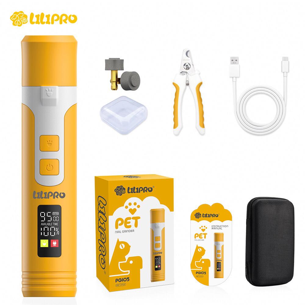 Lima de Uñas Eléctrica 5 Velocidades con Luz LED para Perros y Gatos | LILIPRO PET PG105