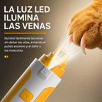 Lima de Uñas Eléctrica 5 Velocidades con Luz LED para Perros y Gatos | LILIPRO PET PG105