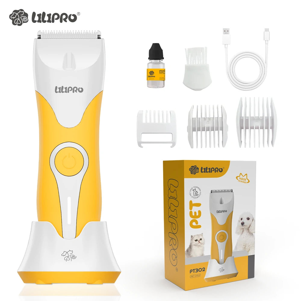 Cortapelos Inalámbrico para Mascotas con LED y Cuchilla Cerámica | LILIPROPET PT302