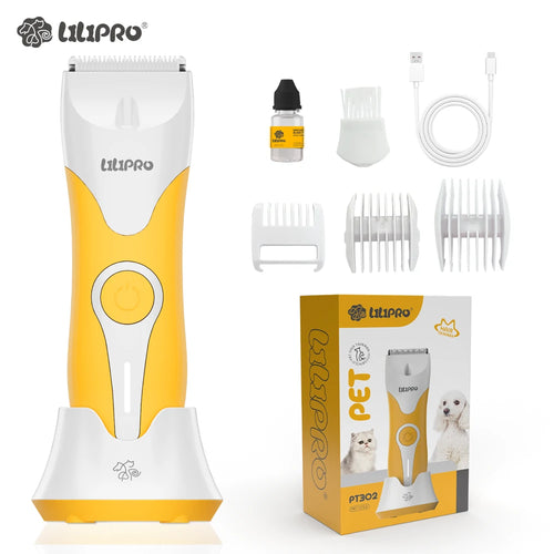 Cortapelos Inalámbrico para Mascotas con LED y Cuchilla Cerámica | LILIPROPET PT302