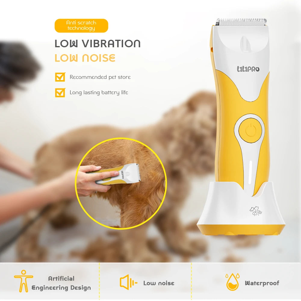 Cortapelos Inalámbrico para Mascotas con LED y Cuchilla Cerámica | LILIPROPET PT302