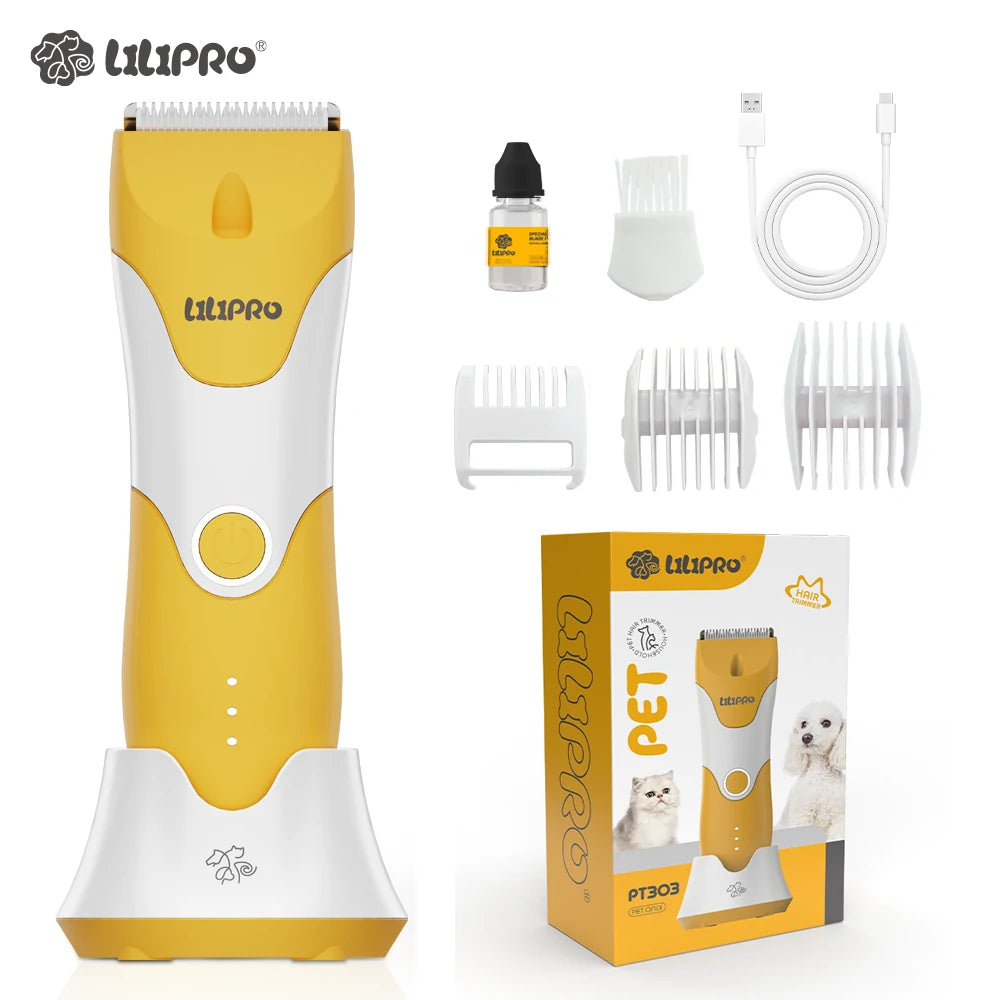 Cortapelos Inalámbrico Silencioso para Gatos y Perros con LED | LILIPROPET PT303