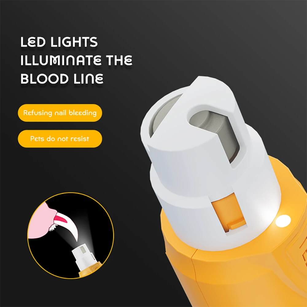 Lima de Uñas Eléctricas para Perros y Gatos con Luz LED | LILIPROPET PG100