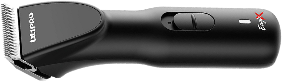 Eagle X recostada: cuchilla A5, interruptor, indicador LED y logo Eagle X